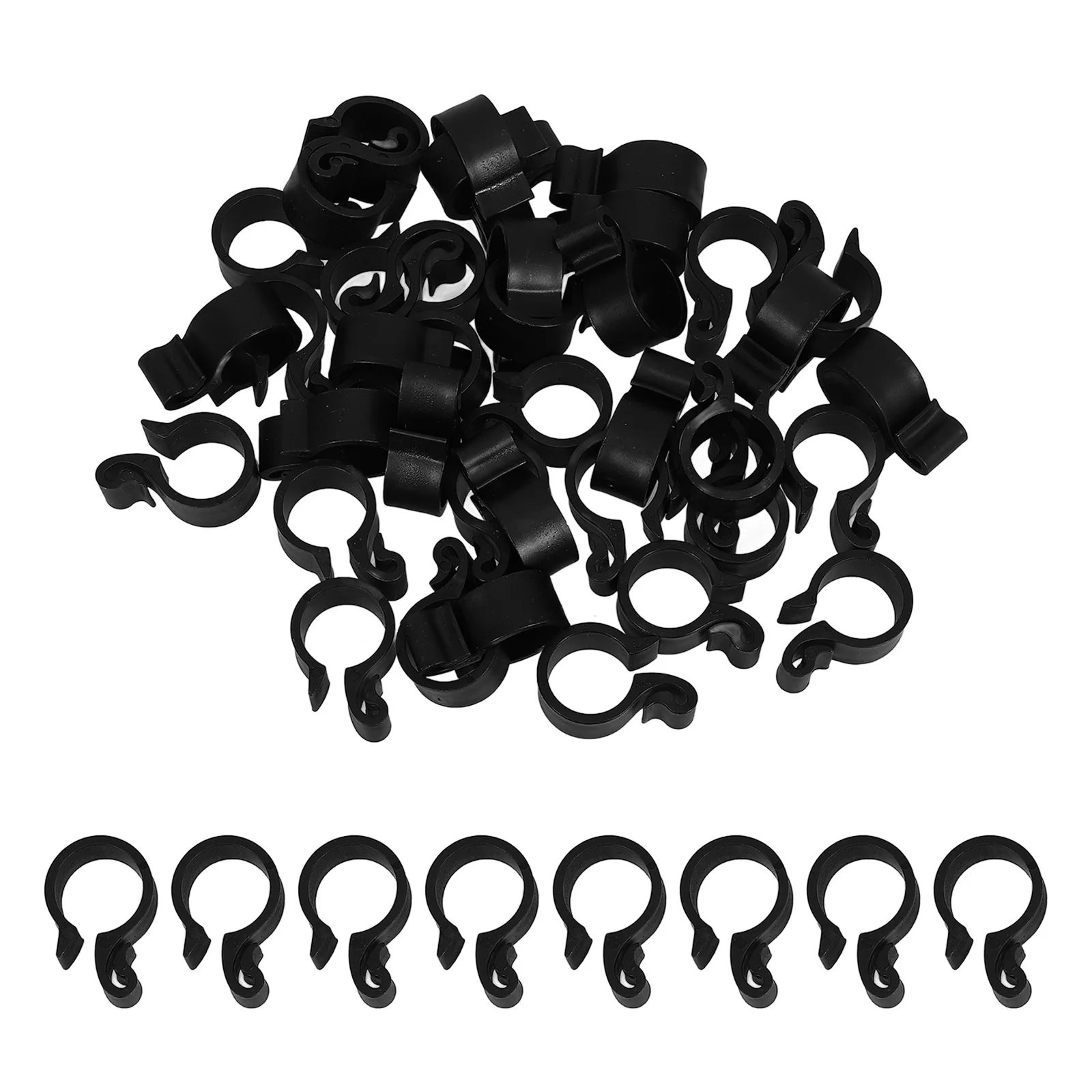 50pcs Pipe Clamp Clip For Irrigation System Drip Tube Fastener Garden Water Hose Buckle Lightweight Durable Plastic Garden Tool