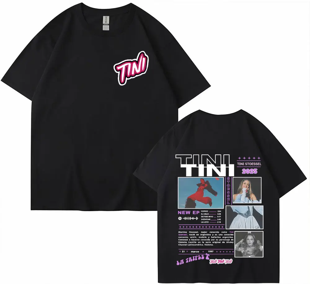 

Singer TINI STOESSEL Album 2025 Tour Cover футболки для мужчин и женщин одежда в стиле ретро модная эстетичная футболка повседневные футболки в стиле панк топы