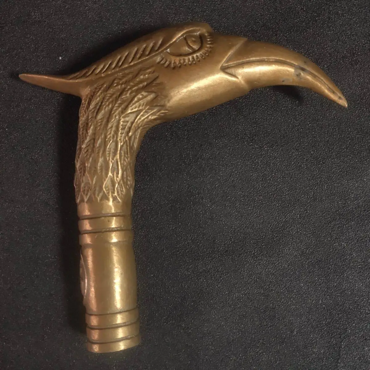 Pure Copper Eagle Head Cane Handle - Vintage Artisan Walking Stick Topper, Elegant Tabletop Ornament & Home Decor
