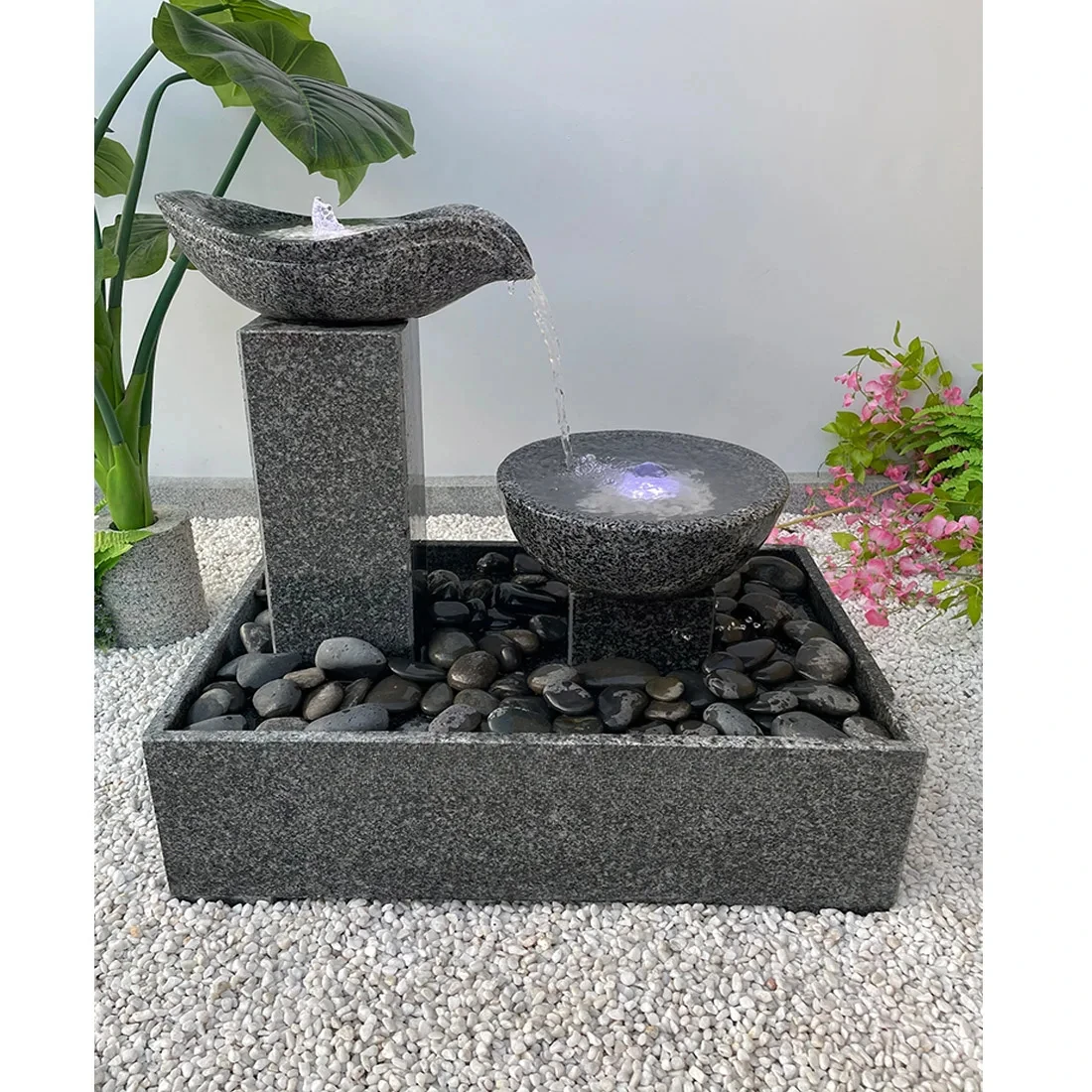 Natural Stone Circulating Water New Chinese Fountain Decoration Home Balcony Outdoor Courtyard Landscape Recruits Wealth