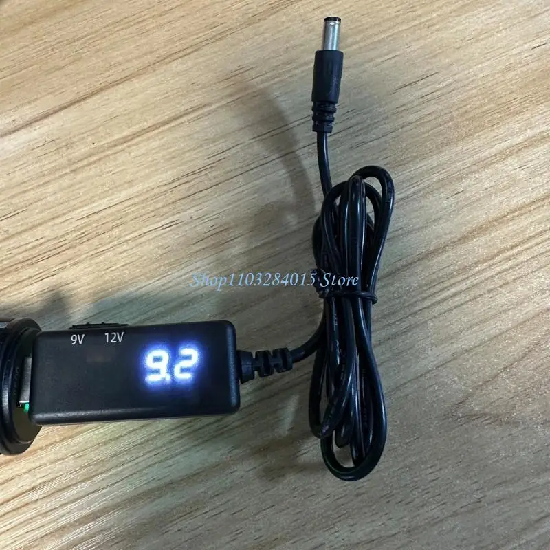 R6FF USB Voltages Cable Power Cord 5V to 9/12V for WiFi Router Fan Lamps Camera