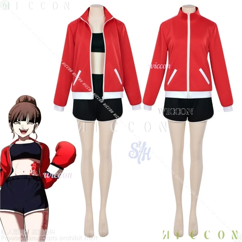 

Костюмы на Хэллоуин, игрушка в стиле аниме, косплей jw이감 KANG AHYEON, костюм для бокса, спортивная форма для отдыха, йоги, для взрослых женщин, disfraz 2116