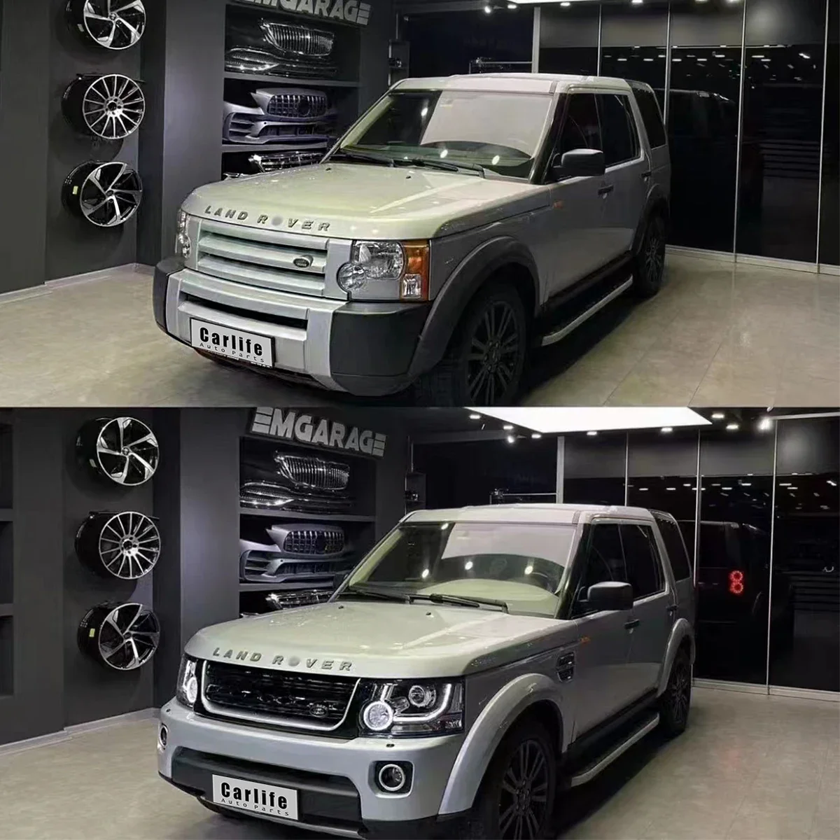 Modified to 2014 discovery 4 Body Kit with headlight bumper PP plastic For Land Rover  discovery 3 2009-2013.