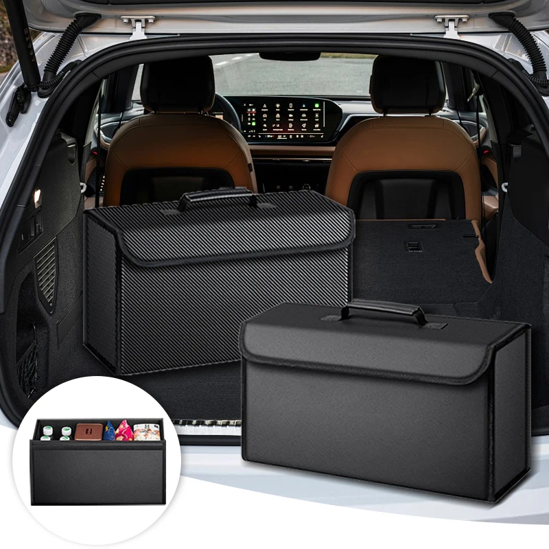 Car Trunk Storage Box Organizer Foldable Tidying Container Bag Foldable Stowing Tidying Container Bag Auto Interior Accessories