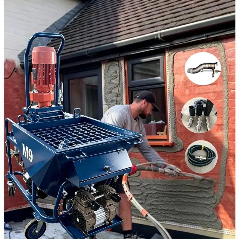 Gypsum Plaster Sprayer Cement Mortar Spraying Machine Multi-Functional Plastering Machine Putty Real Stone Paint Fully for Wall