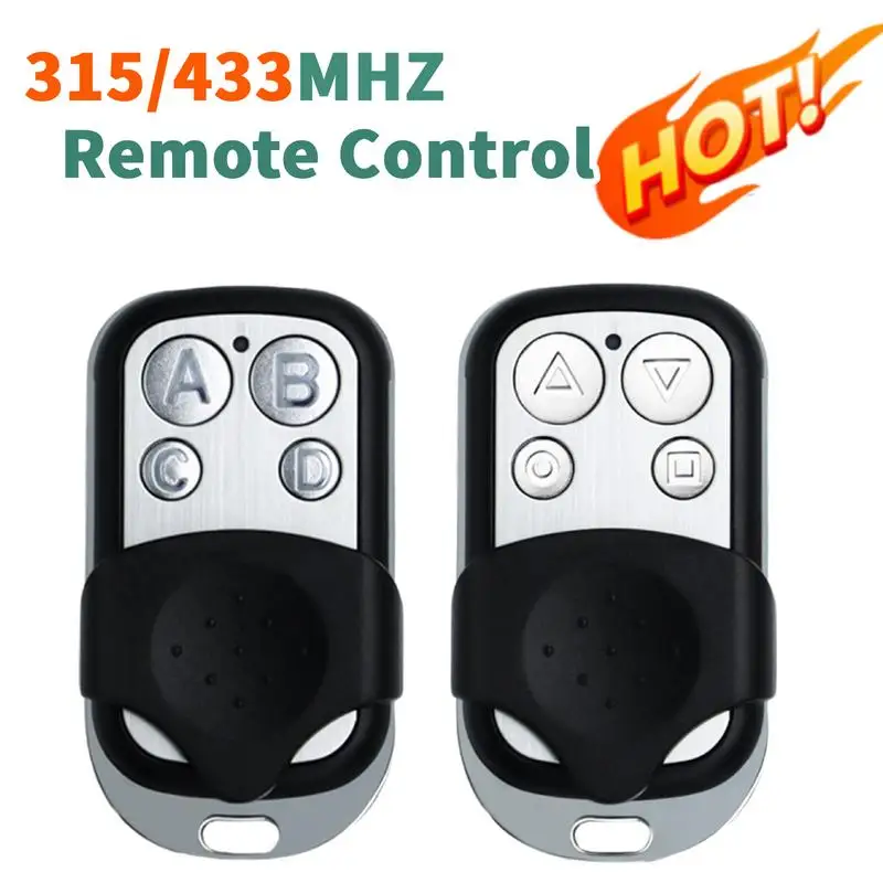 315/433 Mhz Remote Control Universa l Garage Remote Control For Electric Gate 4 Button Duplicator Clone Learning Door Control