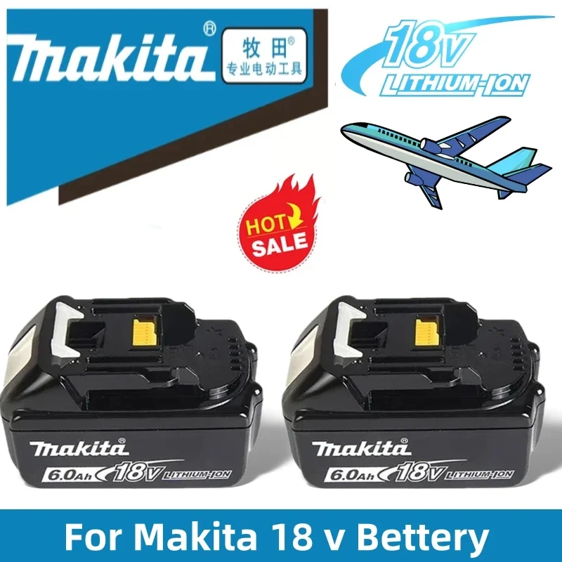 Genuine For Makita 18v 6Ah Rechargeable Lithium Ion  Makita 18 v Battery BL1830BL1840 BL1850Power Tool Battery