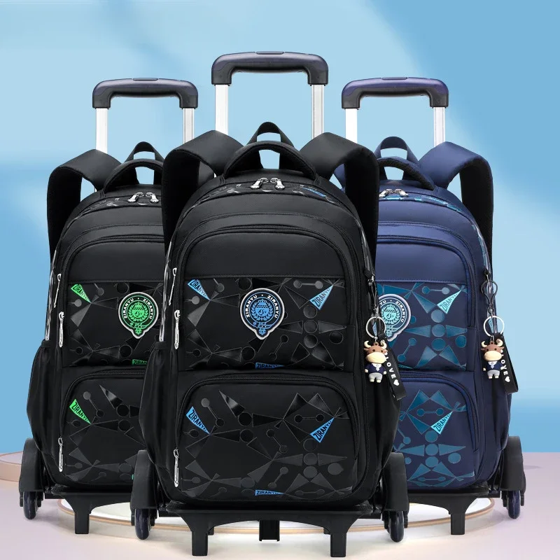 Mochilas escolares con ruedas, mochilas escolares para niños, bolsa con ruedas, mochila escolar ortopédica impermeable, mochila con ruedas para estudiantes