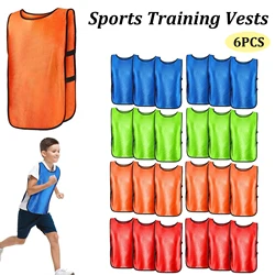 6PCS Soccer Pinnies Quick Drying Football Team Jerseys Sports Soccer Team Training Practice Youth Adult Basketball Sports Vest