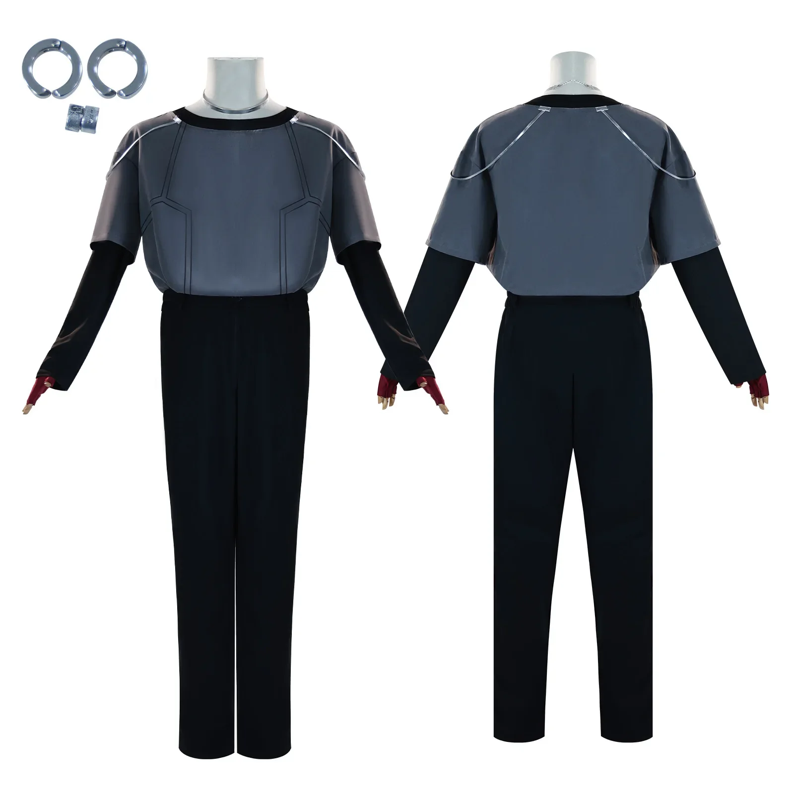 Anime Alien Stage Till Cosplay Costume Till Grey Hoodie T-shirt Pants Women Men Party For Halloween Carnival Roleplay Suit view 3