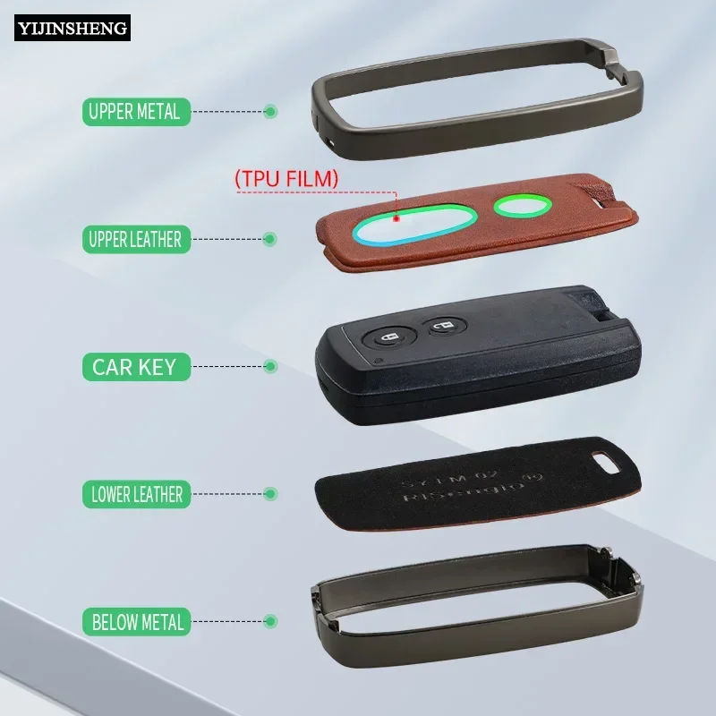 Zinc Alloy+ Leather Car Key Case Cover for Suzuki Grand Vitara SX4 S-Cross XL-7 kuyucha sch4 Swift 2007-2010 Remote Protector
