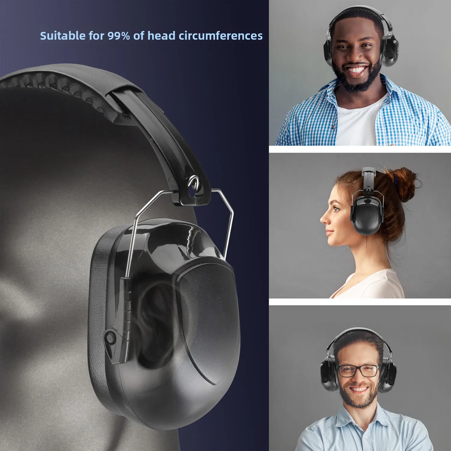 Cross-border Soundproof Earmuffs, Noise Reduction Earmuffs for Sleeping, Protective Headphones for Sleeping