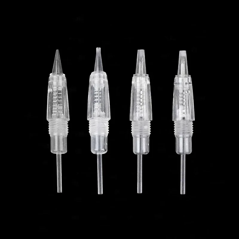 10/50/100 PCS Tattoo Needle Cartridge Tip Tattoo Supplies For Charment Permanent Makeup Micropigmentation MTS Microblading