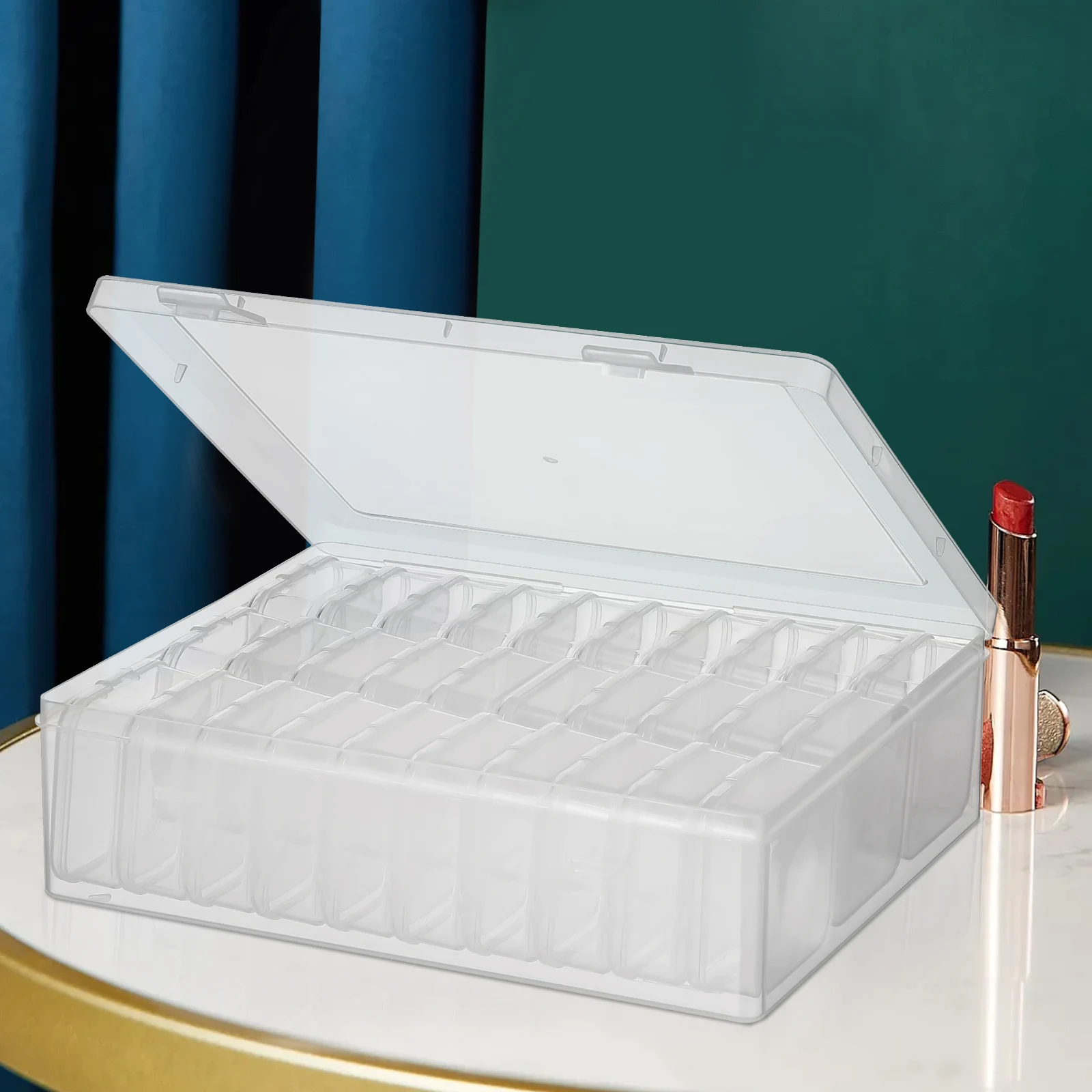 

2 Sets Storage Boxes Transparent Plastic Small Stackable Containers Parts Cases for Items Office Jewelry Organizer