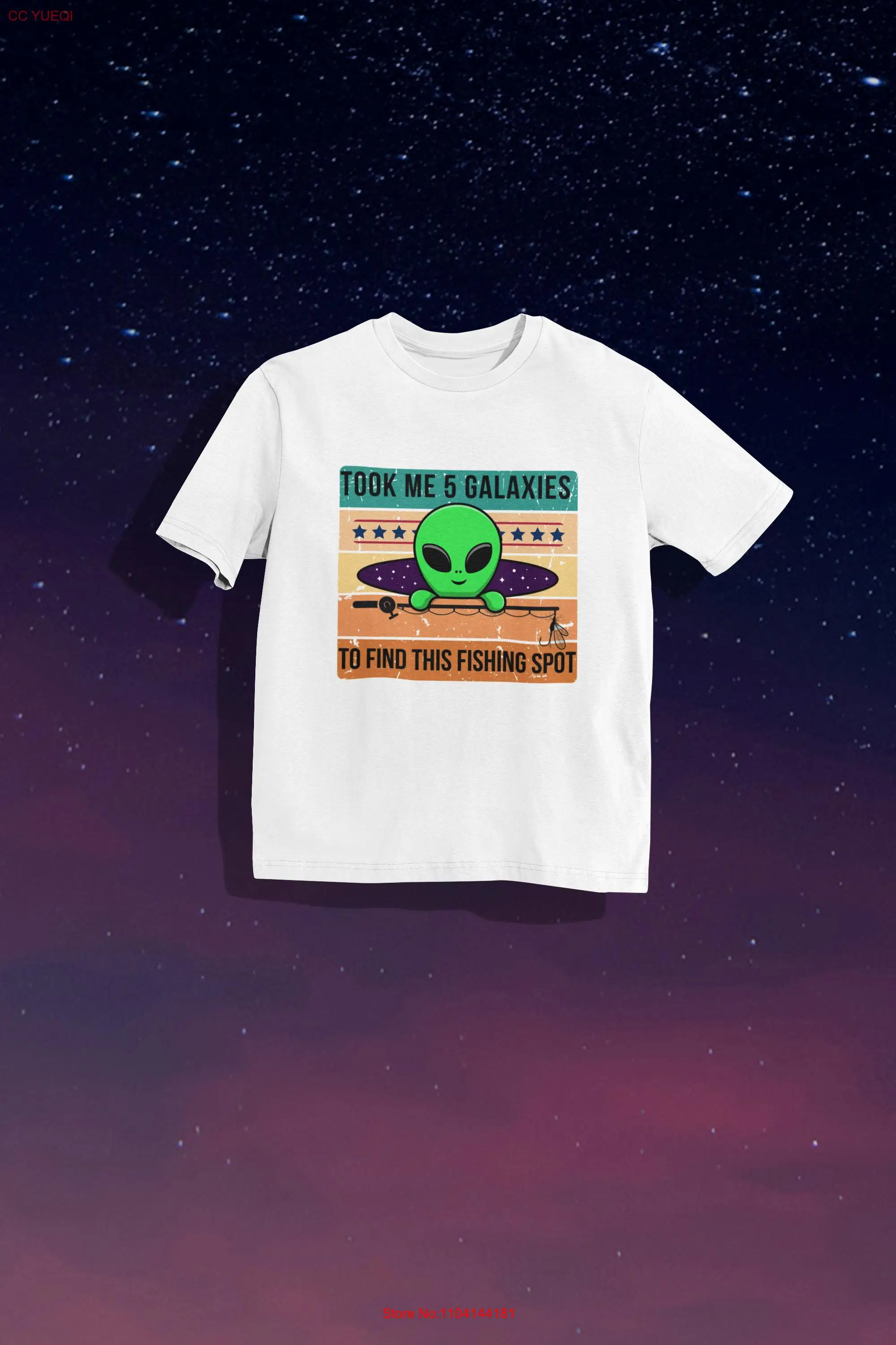 

Fly Fishing Alien T Shirt Lover UFO long or short sleeves