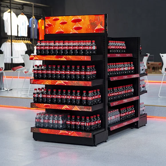 P1.2 P1.5 P1.875 P2 Indoor COB GOB LED Display Video Advertising Playing Equipment for Supermarket Storage Shelves