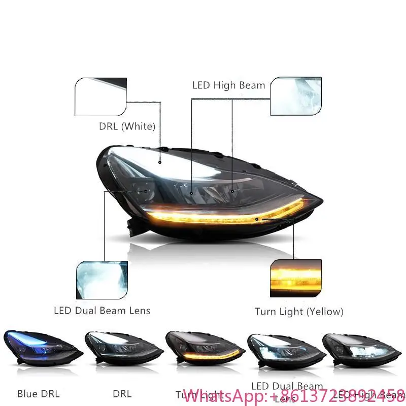 

For High Quality Full LED Headlight for Tesla Model Y Left Right 6000k Color Temperature Long Expiration No Control Module Neede