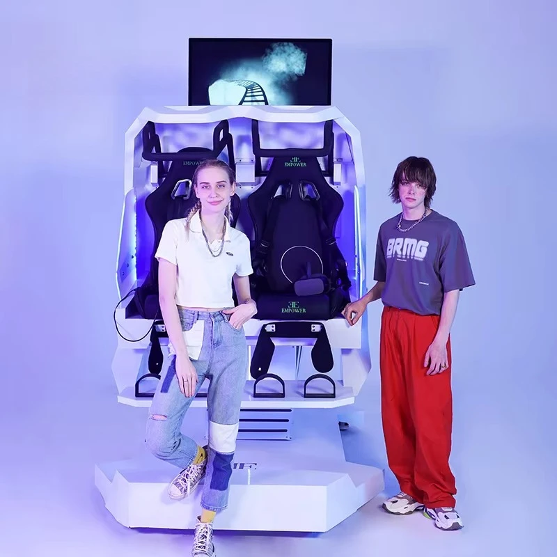 Renixsim 9D Roller Coaster VR 360 Degree Flight Cinema Simulator Chair Indoor Kids' Entertainment Games Center Machine