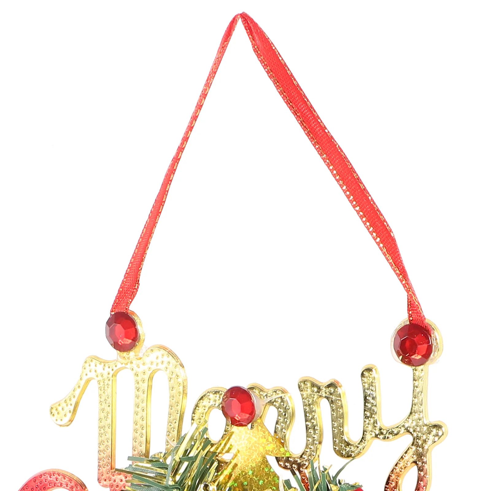 

2 pcs Christmas Santa Bells Ornaments Premium Wear Resistant Hanging Decorations For Wall Door Window Tree Xmas Party