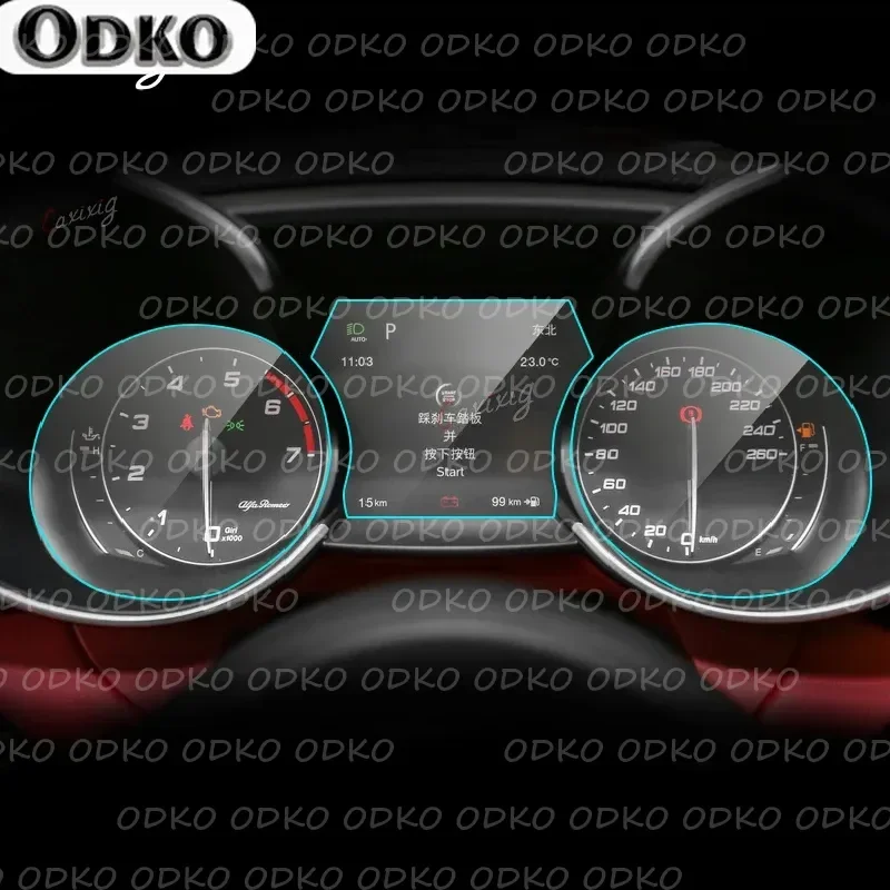 

For Alfa Romeo Stelvio Giulia 2015+ Car Interior Instrument Panel Dashboard Membrane LCD Screen TPU Protective Anti-scratch Film