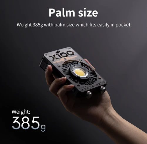 Imagen 2 del producto ZHIYUN MOLUS X100 luz LED para vídeo, iluminación de fotografía, luz de relleno para fotos, estudio, vídeo, Youtube, tiro al aire libre