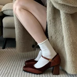 Styl japoński buty Mary Jane Lolita dla kobiet gotycka kobieta pompuje formalne lato 2024 wygodne i eleganckie prawdziwy znak