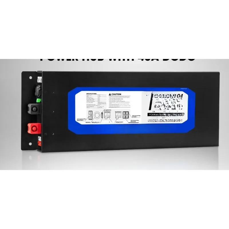 12V 100AH ultra-thin lithium iron phosphate battery built-in 40A DCDC battery charger