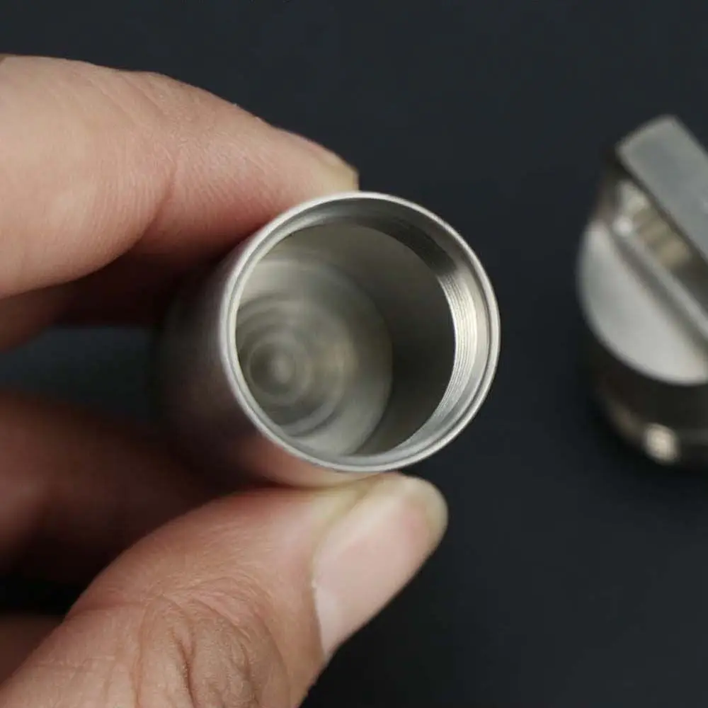 กล่องยาแคปซูลสแตนเลสกันน้ำ กล่องยาแบบปิดผนึกสำหรับใช้งานกลางแจ้ง กล่องใส่ยา วิตามิน กล่องเก็บยา