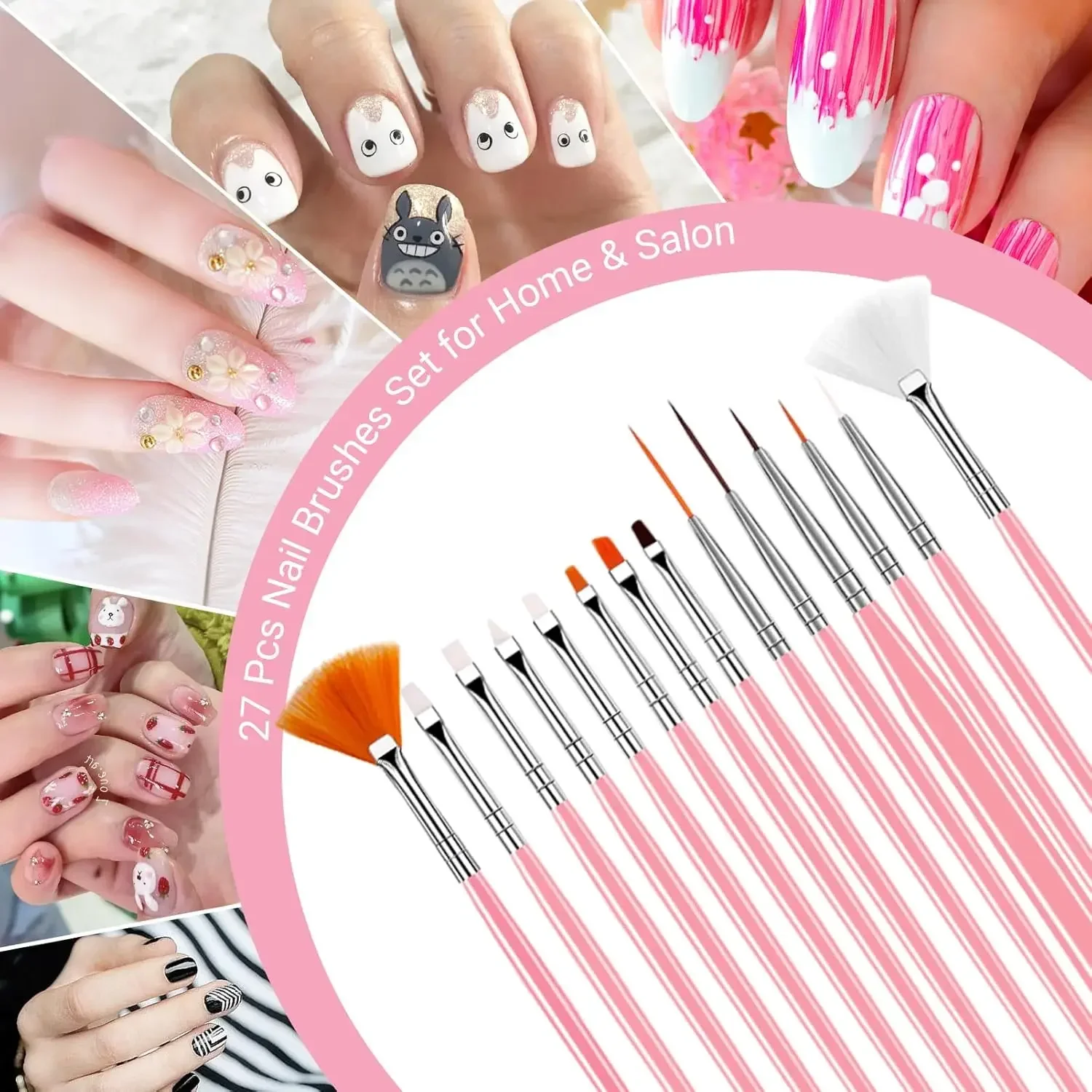 🎨 Kit DIY para Nail Art para iniciantes com paleta de resina, pincéis para esculpir, caneta pontilhadora |   Essencial para uso doméstico e em salão de beleza