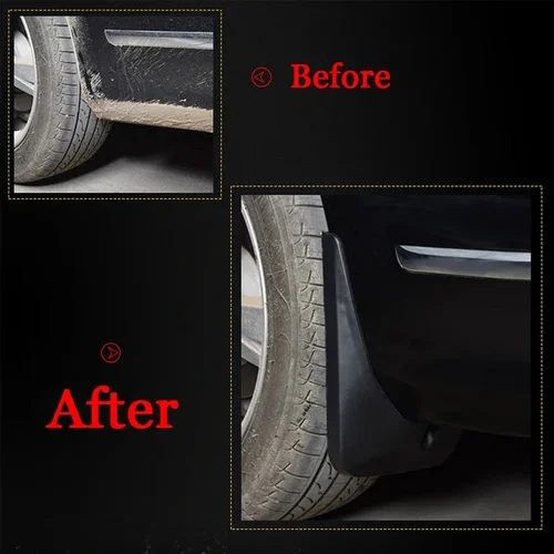 Imagen 2 del producto Para JMC Grand Avenue 2024 2025 2026 estilo de coche ABS guardabarros de coche protector contra salpicaduras guardabarros delantero trasero accesorios de guardabarros