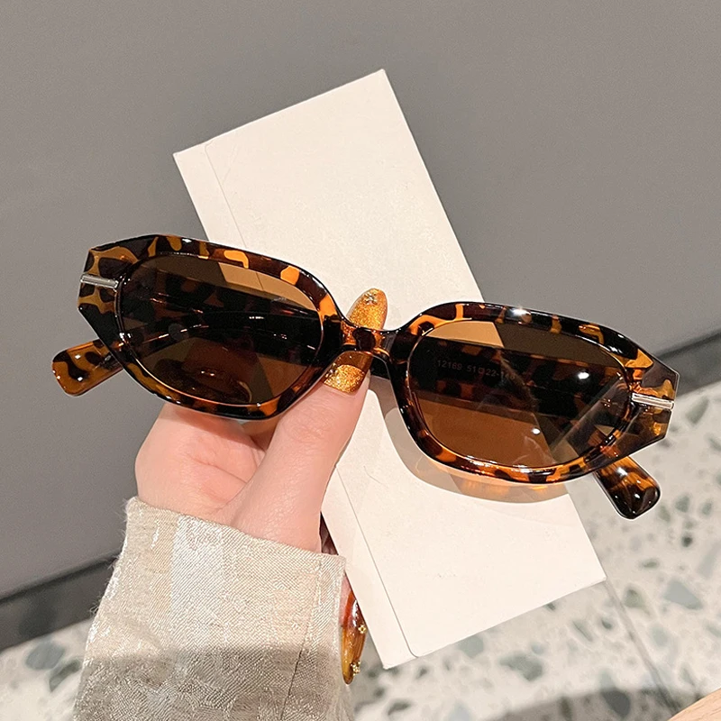 5er-Pack neue Marke Vintage quadratische Sonnenbrille kleine Retro Polygon Sonnenbrille Punk Brillen Männer Designer breite Beinbrille UV400