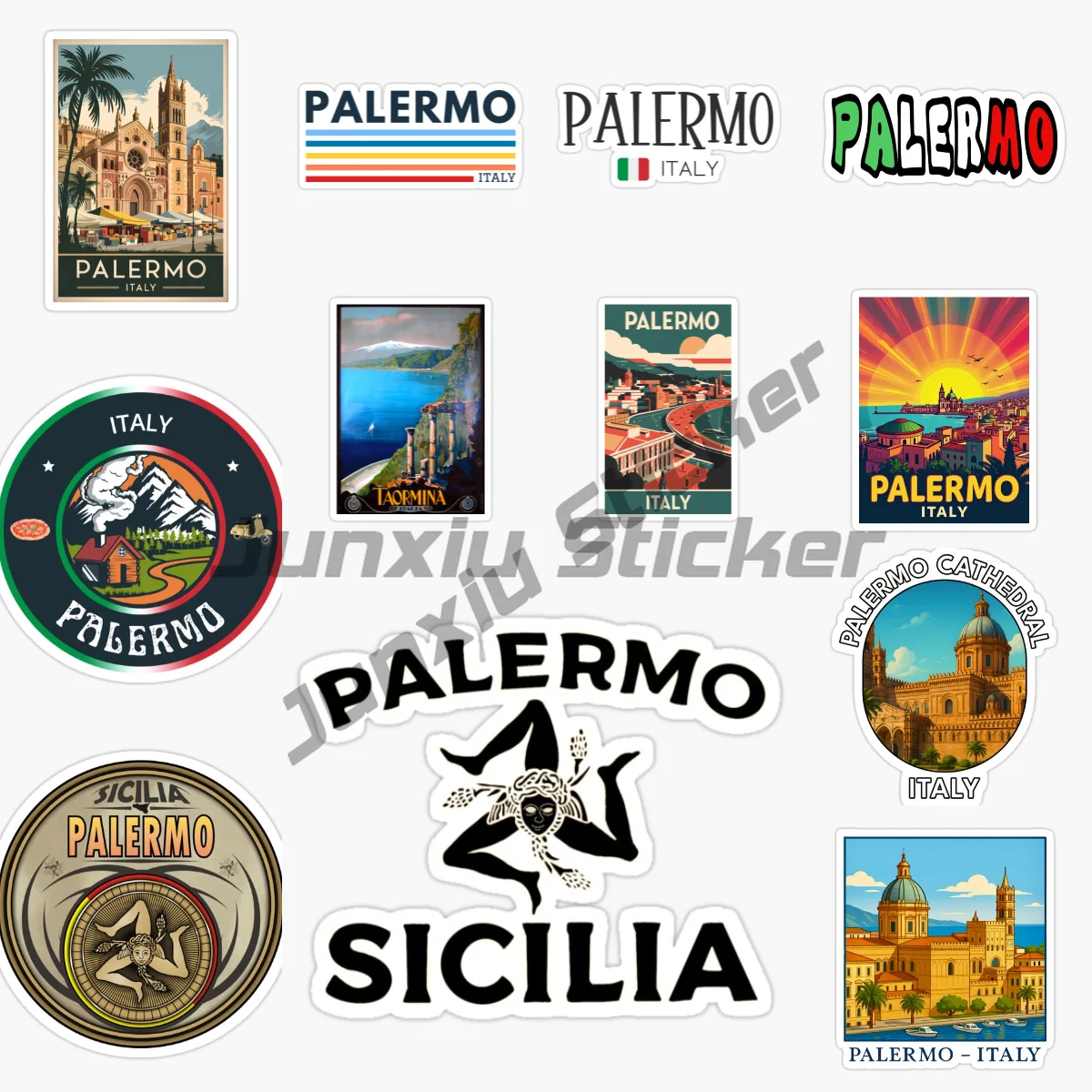 

Palermo, The Capital of The Autonomous Region of Sicily, Italy, Palermo Bay Car Sticker Helmet Camping Window Accessories Decal