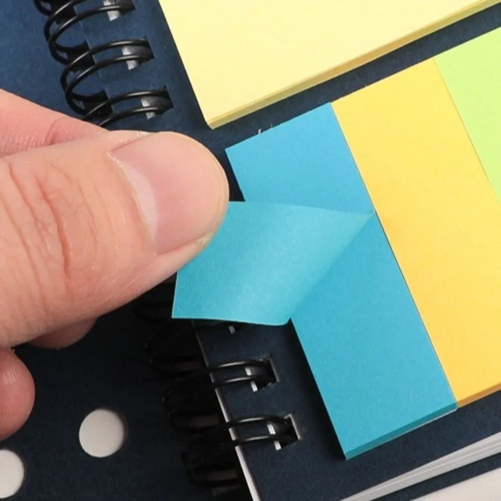 4팩 4.1x5.3인치 스프링 노트 세트, 스티커 메모, 펜 고리, 포켓 메모장, 색인 탭, 갈색 종이 커버, 줄 있는 저널