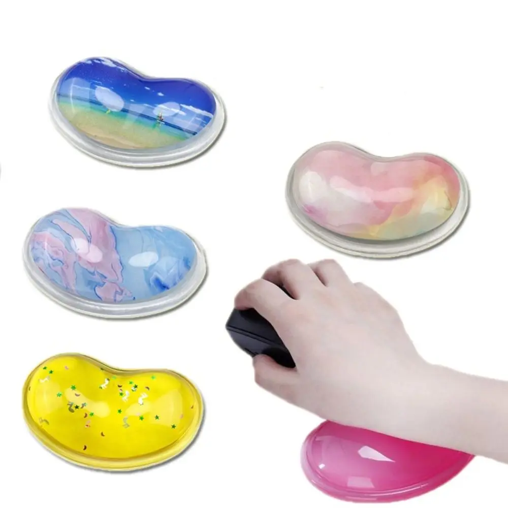 Fashion Silicone Heart-shaped Wrist Mouse Pad Quality Wavy Comfort Gel Computer Mouse Hand Wrist Rests Support Cushion Pad