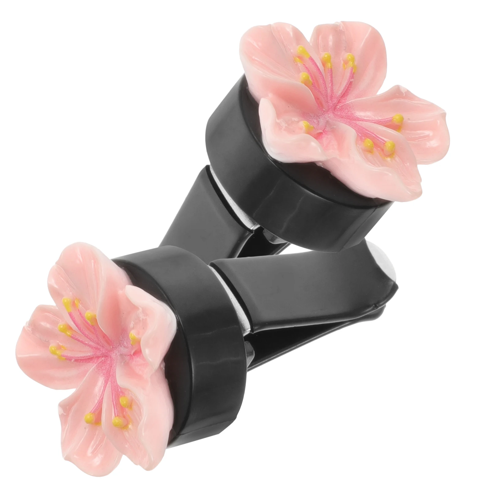 

3D Pink Flower Air Vent Clips Aromatherapy Diffuser Long Lasting Fragrance Car Accessories Auto Vent Clips Decorative Car
