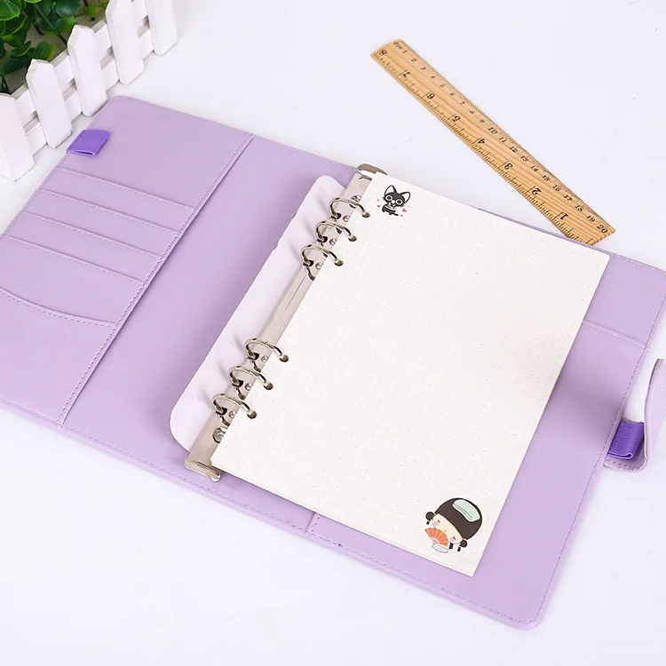 A5 A6 Kawaii 45 Sheets Loose-leaf Notebook Paper Refill Spiral Binder Index Inside Page Daily Monthly Weekly Agenda