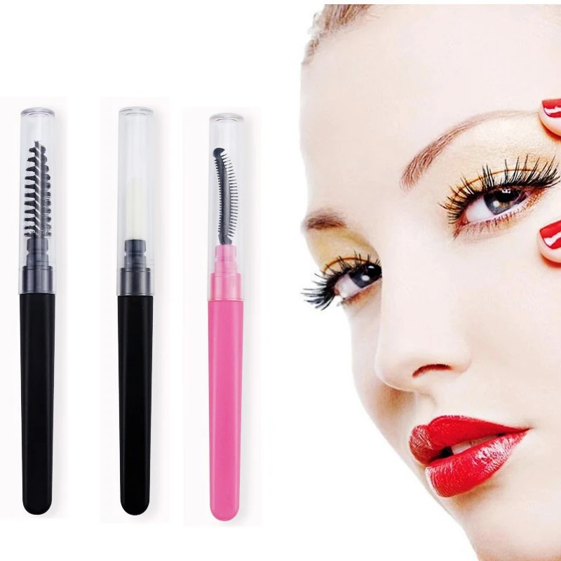 1 Stuks Mascara Stok Eye Lash Borstel Herbruikbare Lip Wimpers Borstels Wimper Extensie Make-Up Tools Met Deksel Accessoires Tools