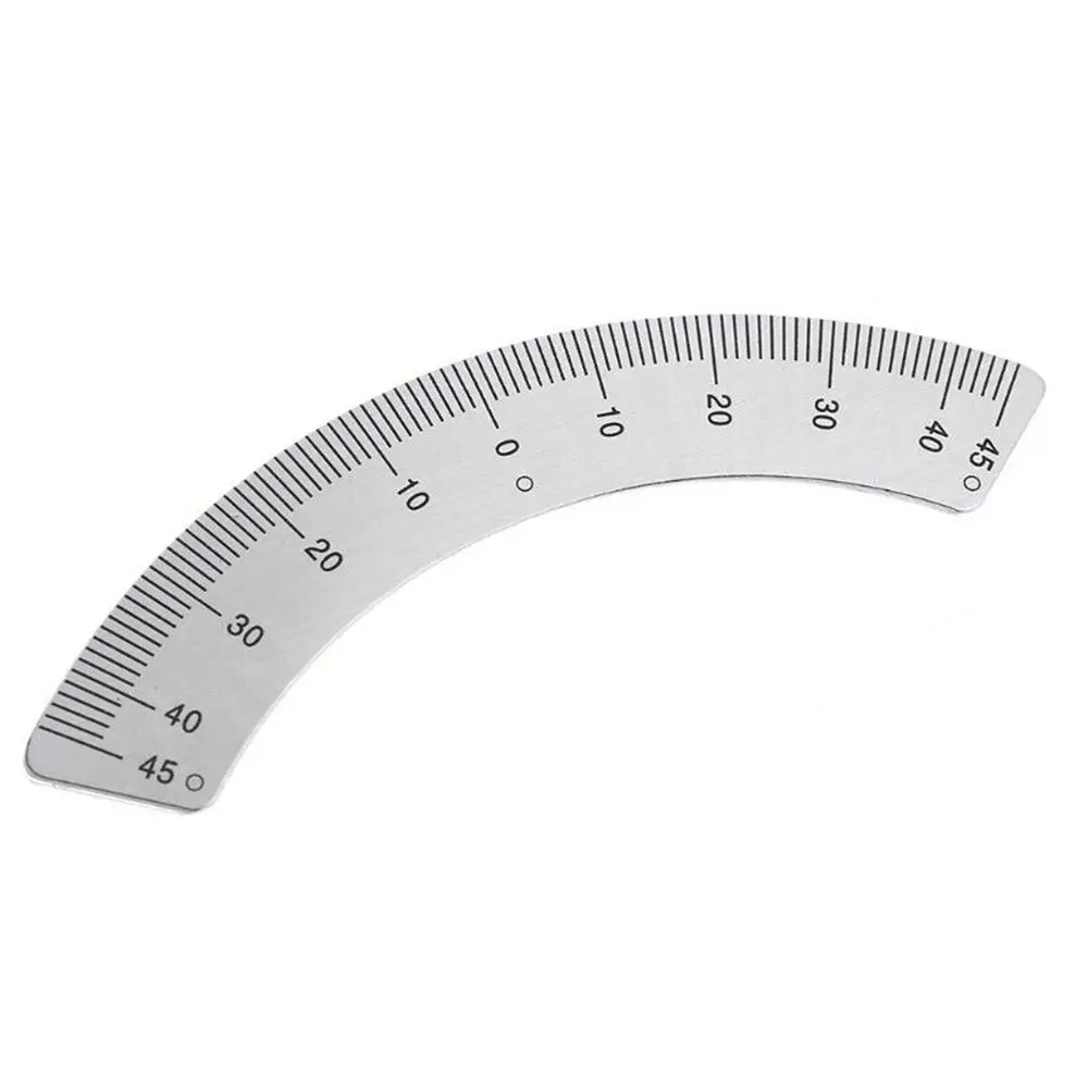 Metal 45-0-45° Protractor Woodworking Ruler Milling Machine Part Circular Arc Protractor Measuring Tool Scale Ruler