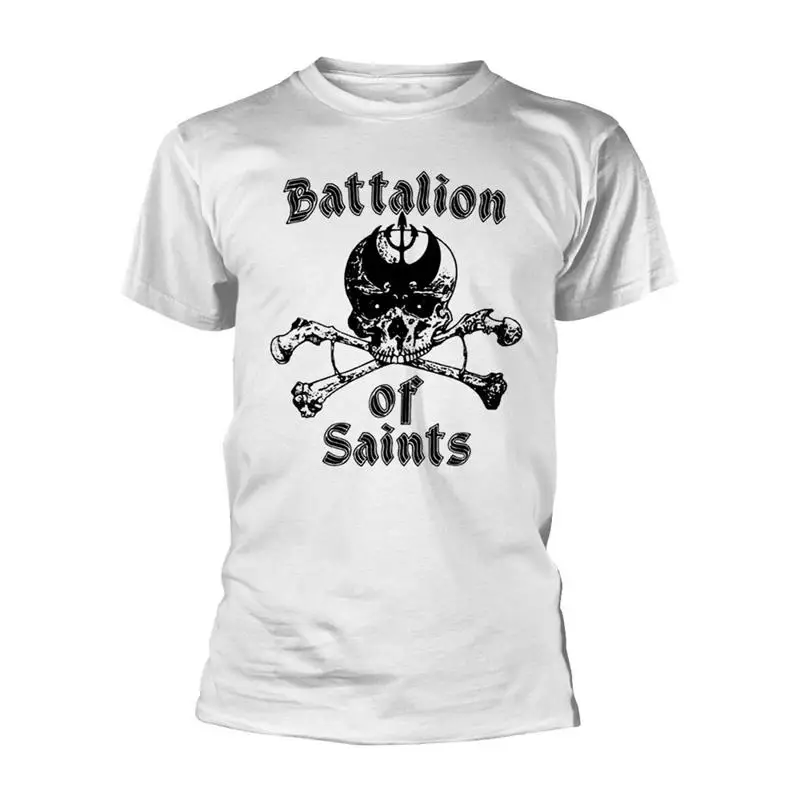 Battalion Of Saints Skull Crossbones T Shirt New Large Only