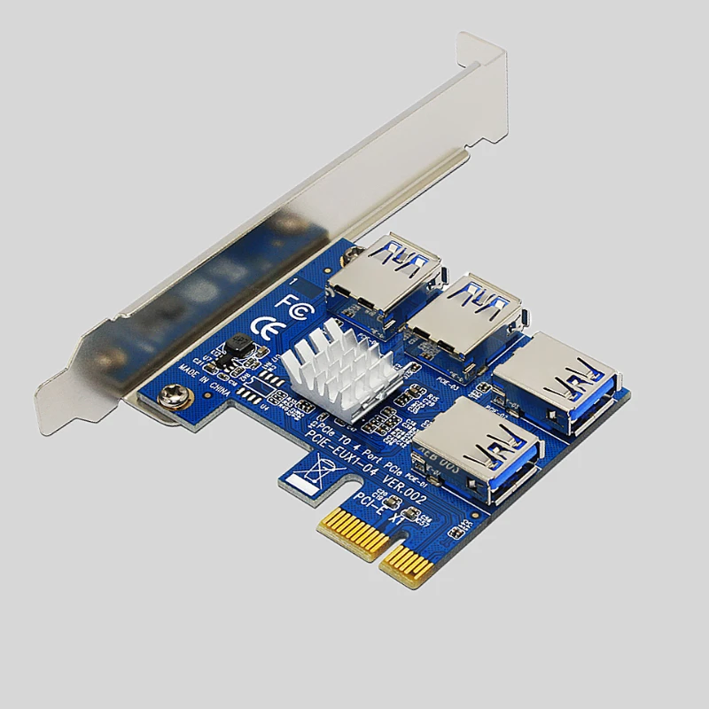

PCI Express x1 to x16 high-speed Transfer PCI-E 1 to 4 Port Slots PCI-E Riser Card one to four USB 3.0 Adapter Extender