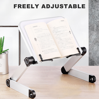 Reading Book Stand Laptop Stand Multi Heights Angles Adjustable Book Holder for Textbook Recipe Magazine Laptop Tablet Portable