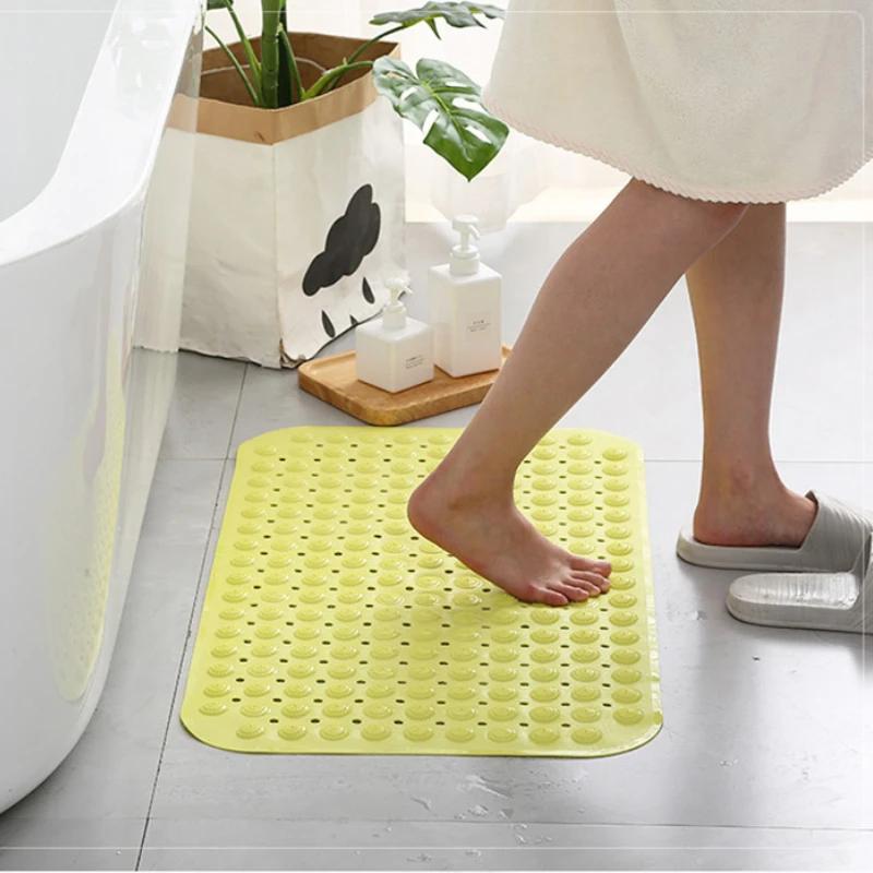 PVC Anti-skid Bathroom Mat, Sucker Floor Mat, Household Bathtub Mat, Massage Foot Pad, Bath Accessories