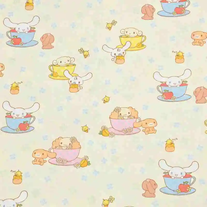 20 Count Plain Cotton Sanrio Hello Kitty Print Fabric for Sewing Patchwork Handmade DIY Bag Clothing Dress fabrics