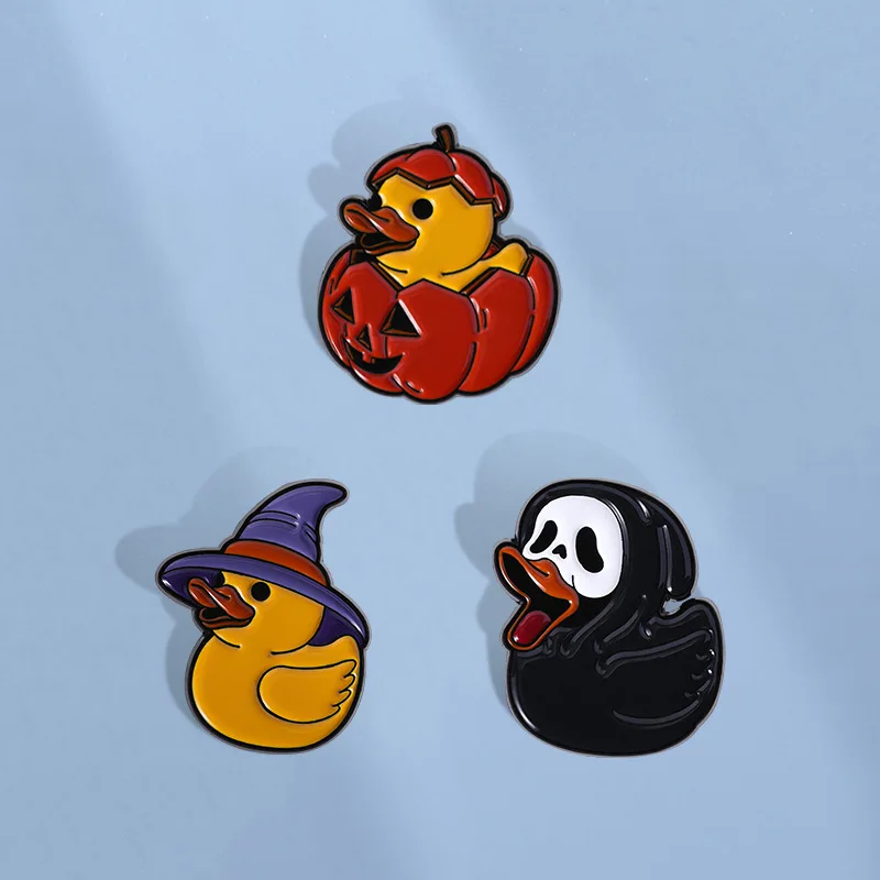 هالوين بطة دبوس لطيف الحيوانات التلبيب دبابيس شارات على ظهره دبابيس للملابس مجوهرات اكسسوارات الهدايا