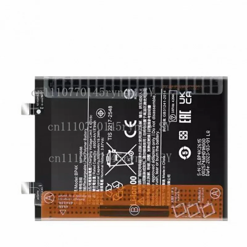 Genuine BP4K For Xiaomi Poco X5 Pro 5G/REDMI Note 12 Pro/12 Turbo replacement battery batteries batteria