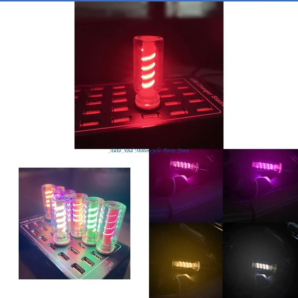 

P9FD Handmade Craft Helical Filament USB Lamp Touch Control Adjustable Bedside Light For Camping Vehicle Mood Lighting Decor