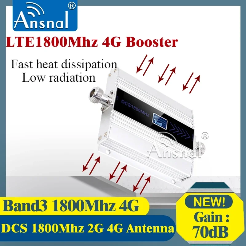 DCS signal amplifier band3, GSM 2g 3g 4g Russian repeater 1800MHz, cellular booster GSM LTE, network mobile signal enhancer