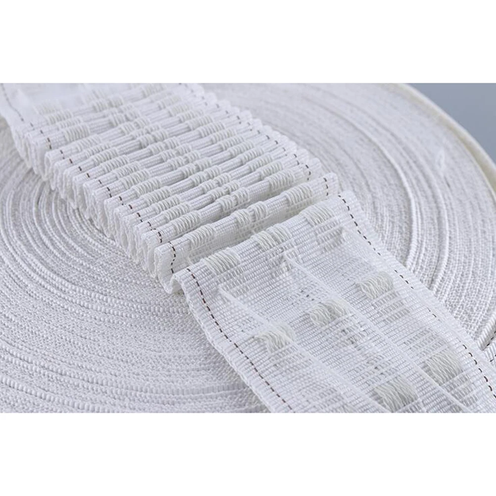 

50m Curtain Strap White Polyester Cotton Pleat Tape Suitable for Curtains Valances Bead Curtains Curtain Strap