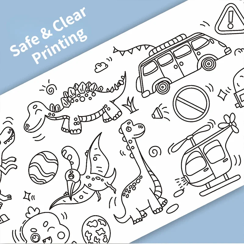 300 سنتيمتر DIY رسم لفة لزجة اللون ملء ورقة الكتابة على الجدران التمرير تلوين لفة الاطفال دهان داي ألعاب تعليمية للأطفال #2