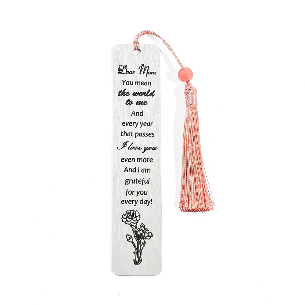 Retro Flower Tassel Bookmark Reading Page Annotation Bookmark Students Create Gift Paper Cards with Classic Text